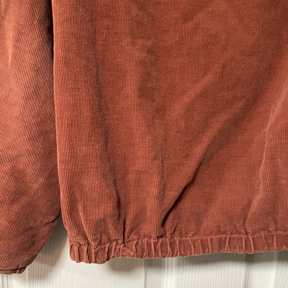 CORDAROY Burn Orange/Brown Long Sleeve Button Up Lined Jacket - Picture 9 of 9